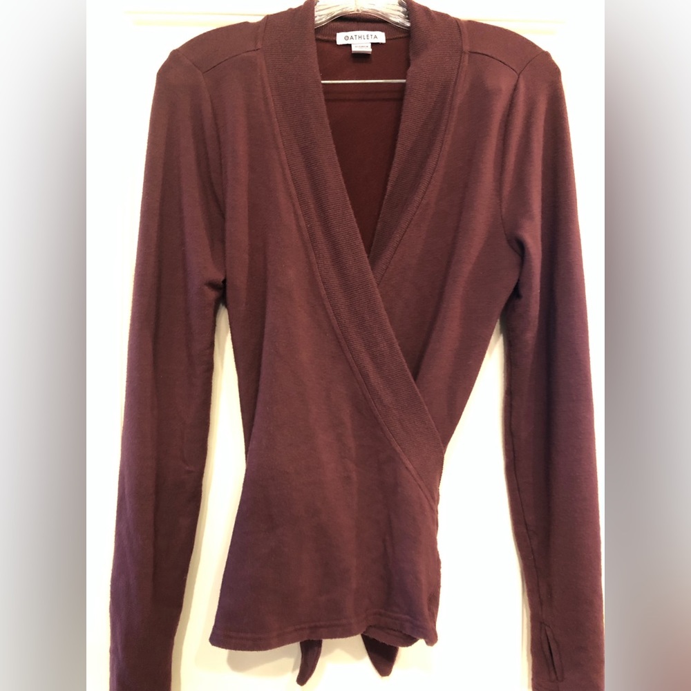 Athleta Poise Dance Wrap Long Sleeve Sweater